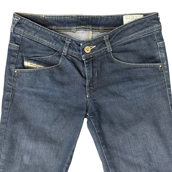 Diesel Dark Wash 008AA Stretch Clushy Back Zipper Low Rise Skinny Jeans size 29 - Picture 14 of 16